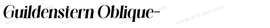 Guildenstern Oblique字体转换